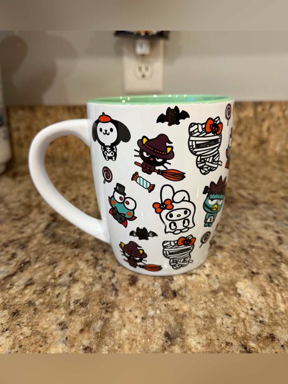 Hello Kitty & Friends Sanrio White Halloween Spooky Costumes Coffee Mug Cup